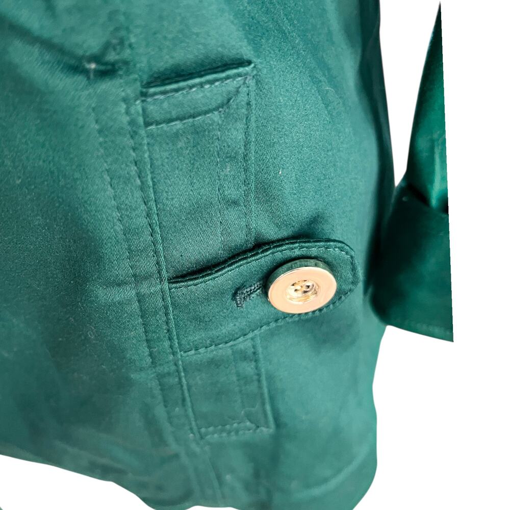 Vintage Size XS/S Womens Blazer Peplum Jacket Charter Club Holidays Green - Picture 10 of 12